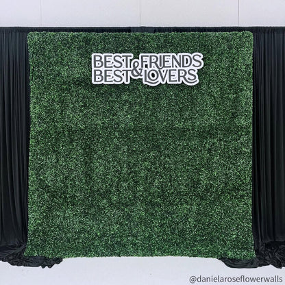 8x8ft Green Artificial Hedge Flower Wall Backdrop for Wedding, Baby Shower, Jungle Wild Theme Party-ubackdrop