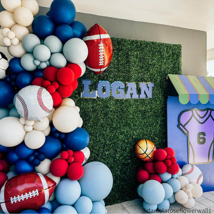 8x8ft Green Artificial Hedge Flower Wall Backdrop for Wedding, Baby Shower, Jungle Wild Theme Party-ubackdrop