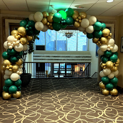 green-gold-balloon-arch-indoor-party-event-decor