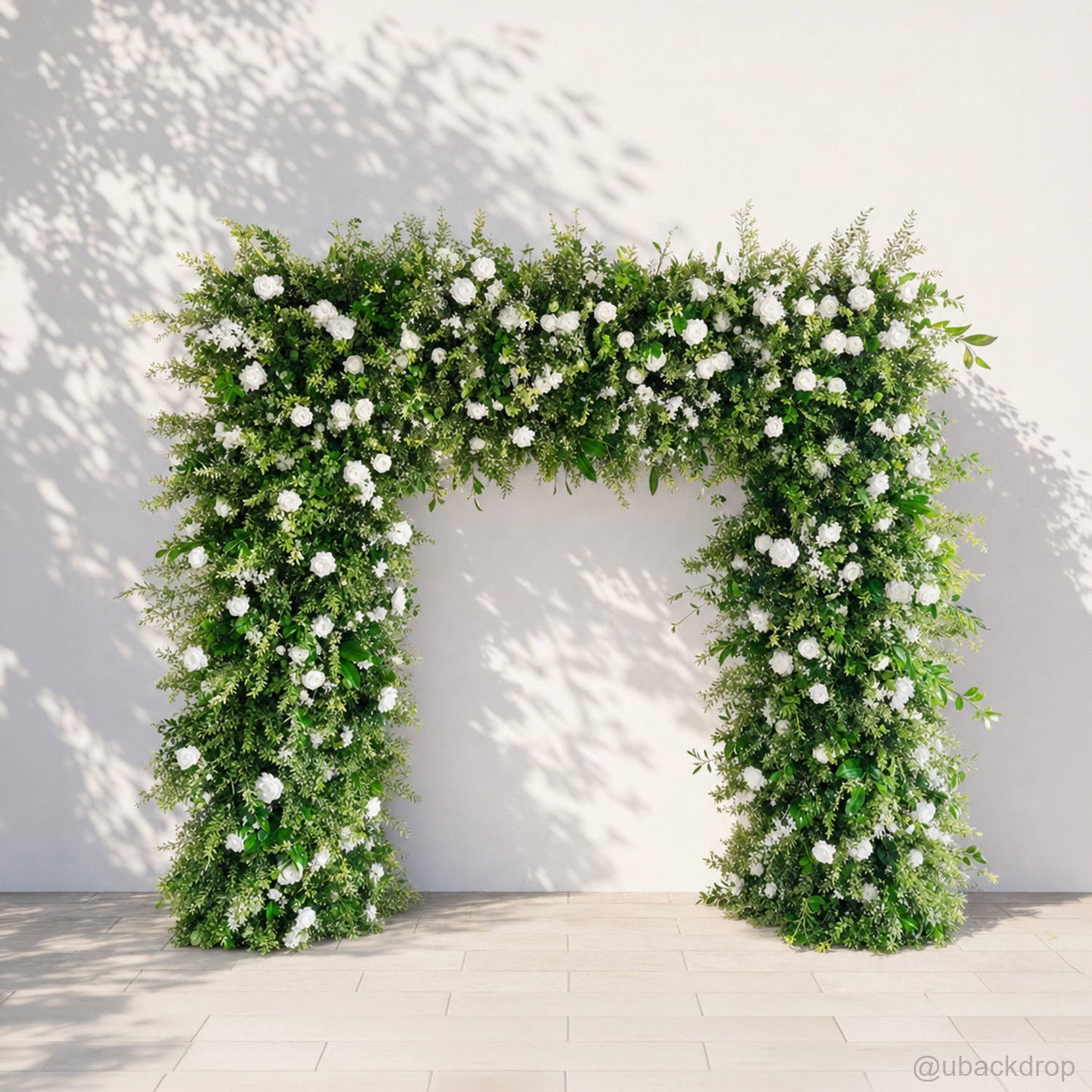 green-white-floral-arch-stand-backdrop-for-wedding-party-event-2