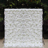 3D White Luxury Fabric Artificial Flower Wall Wedding Party Decor