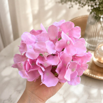 100PCS Artificial Pink Hydrangea Flower Pack for Wedding, Party & Event Decoration-ubackdrop