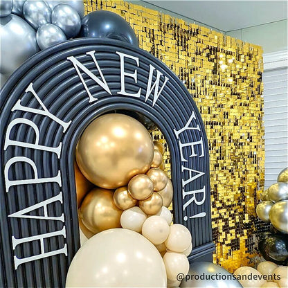 Gold Shimmer Wall Panels – Easy Setup Wedding/Event/Theme Party Decorations-ubackdrop