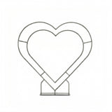 8ft Party & Hoop Balloon Double Layer Heart Shape Loop Flower Arch Photo Booth Backdrop Stand Heart Backdrop