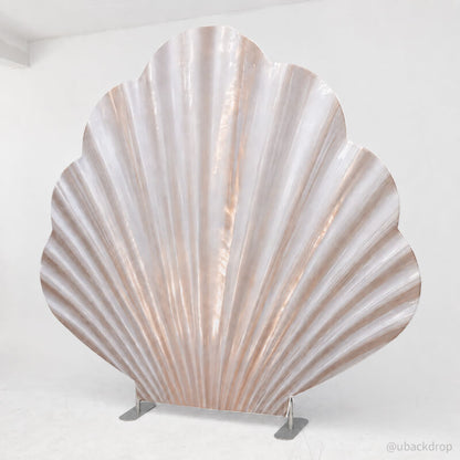 9.7x9ft Seashell-Shaped Metal Backdrop Stand for Mermaid & Under the Sea Party Decor