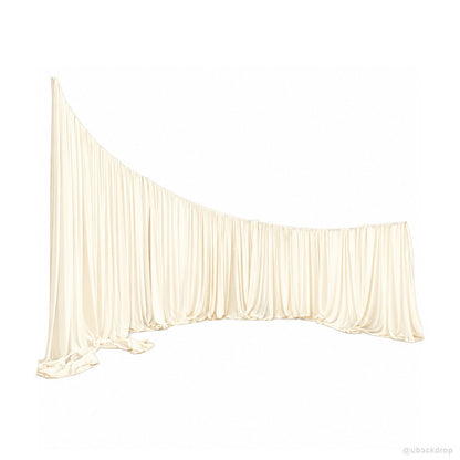 Ivory curved drapery backdrop party stand wedding event display