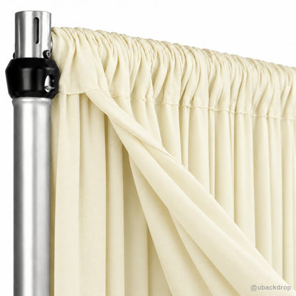 Ivory double layer drape stand with swag fabric detail