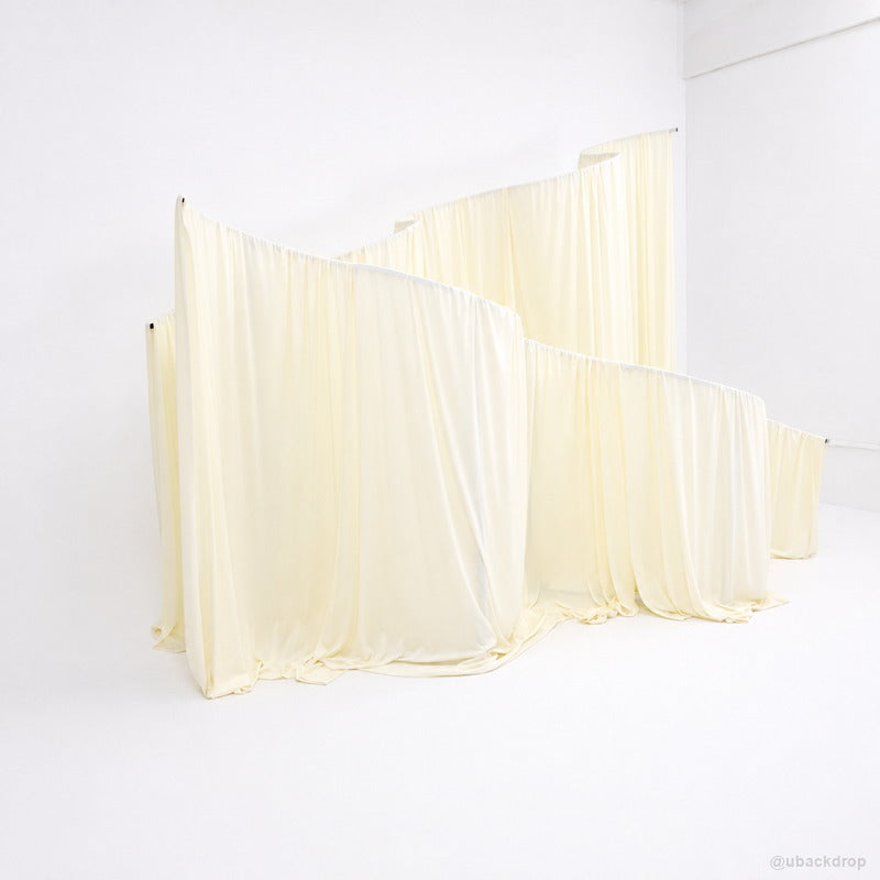 Ivory wave drapery wall party stand wedding photo backdrop