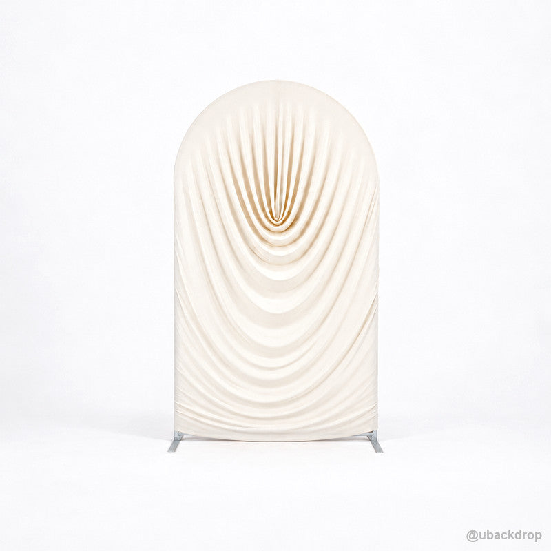 Natural White Cowl Draped Chiara Arch Backdrop Cover – ubackdrop