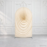 Ivory Cowl Draped Chiara Arch Backdrop Cover