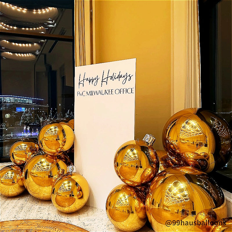 Golden Color Inflatable Mirror Ball Reusable Big Bubble Balloon-ubackdrop