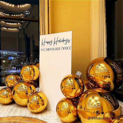 Golden Color Inflatable Mirror Ball Reusable Big Bubble Balloon-ubackdrop
