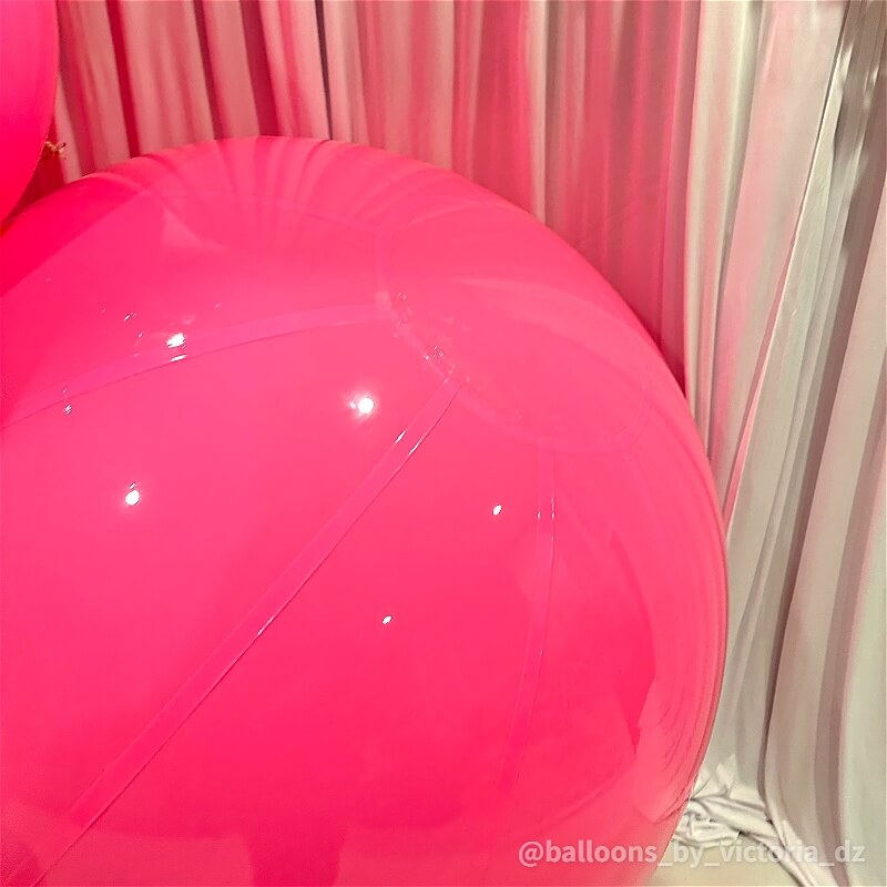 Pink Big Matte Inflatable Balls ¨C Reusable Party & Event Decor-ubackdrop