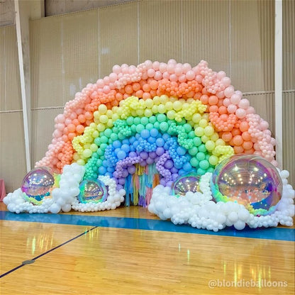 Rainbow Color Inflatable Mirror Ball Reusable Big Bubble Balloon-ubackdrop