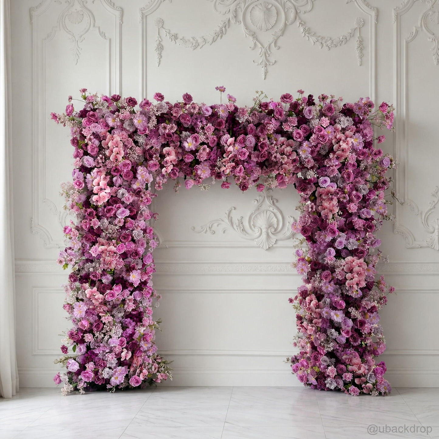 lavender-floral-arch-stand-backdrop-for-wedding-party-event