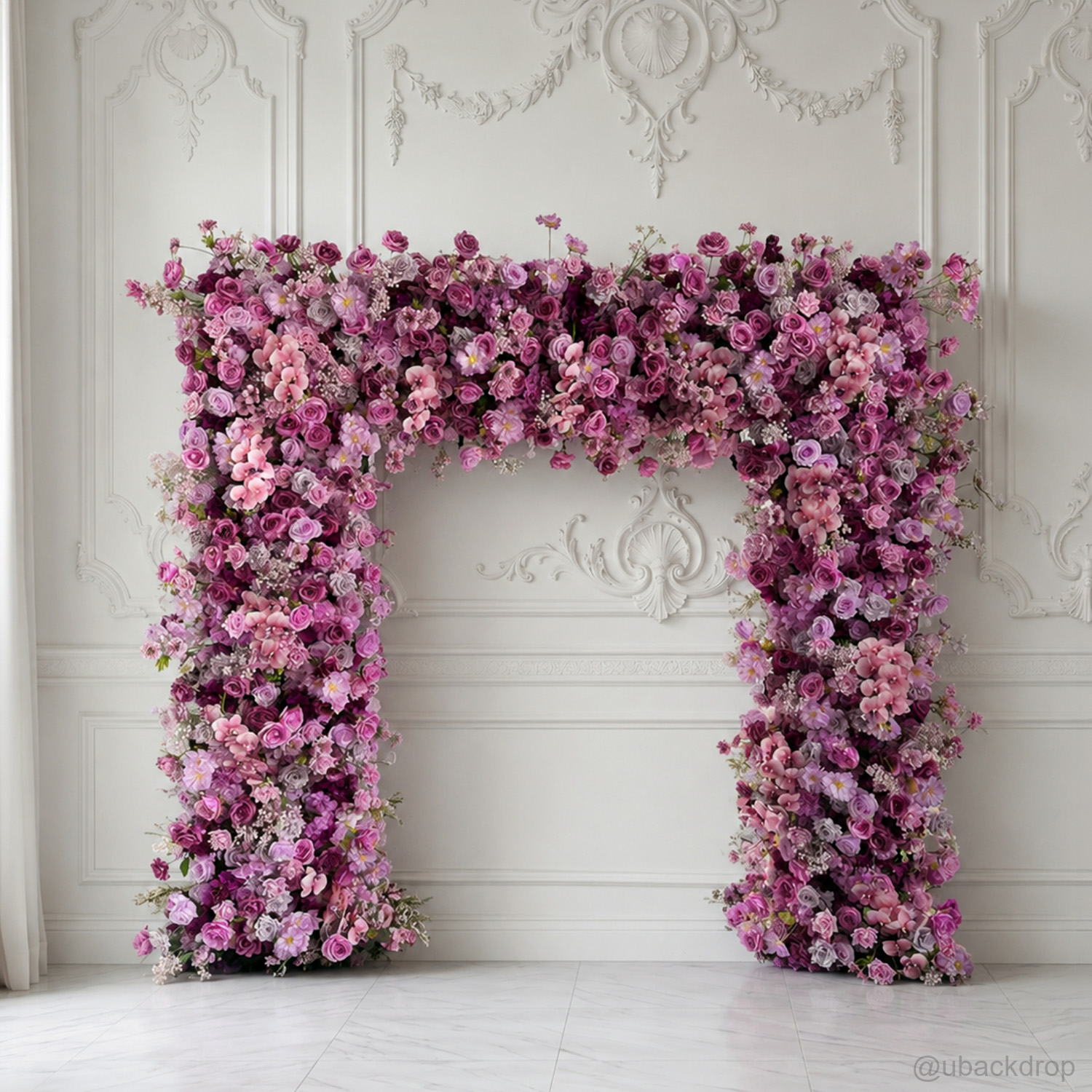 lavender-floral-arch-stand-backdrop-for-wedding-party-event