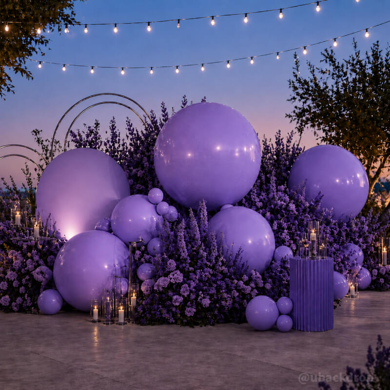 Purple Big Matte Inflatable Balls – Reusable Party & Event Decor-ubackdrop