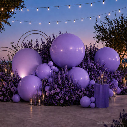 Purple Big Matte Inflatable Balls – Reusable Party & Event Decor-ubackdrop