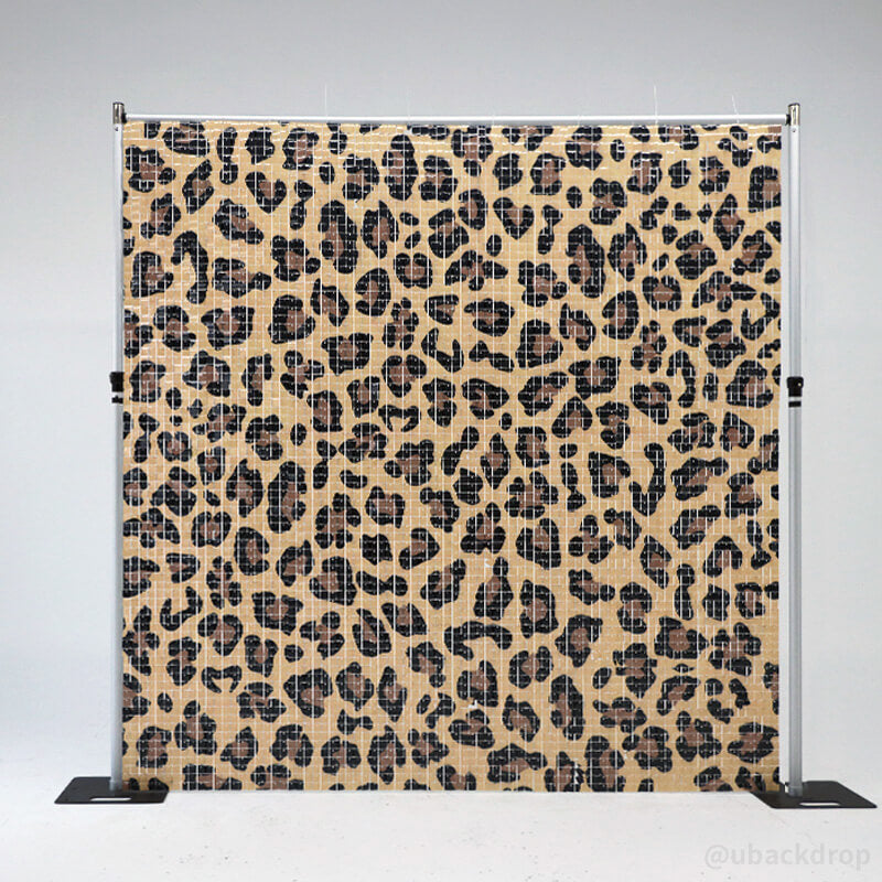 Khaki Leopard Shimmer Wall Panels – Easy Setup Wedding/Event/Theme Party Decorations-ubackdrop