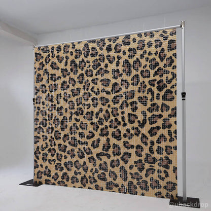 Khaki Leopard Shimmer Wall Panels – Easy Setup Wedding/Event/Theme Party Decorations-ubackdrop