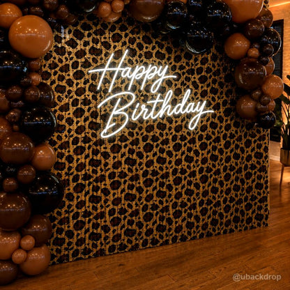 Khaki Leopard Shimmer Wall Panels – Easy Setup Wedding/Event/Theme Party Decorations-ubackdrop