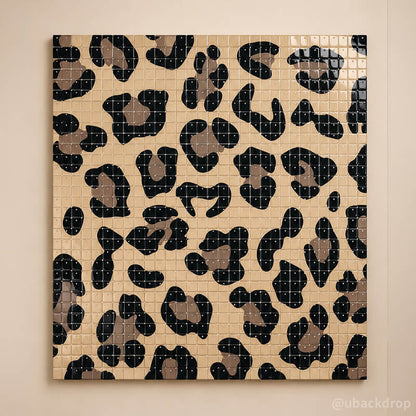 Khaki Leopard Shimmer Wall Panels – Easy Setup Wedding/Event/Theme Party Decorations-ubackdrop