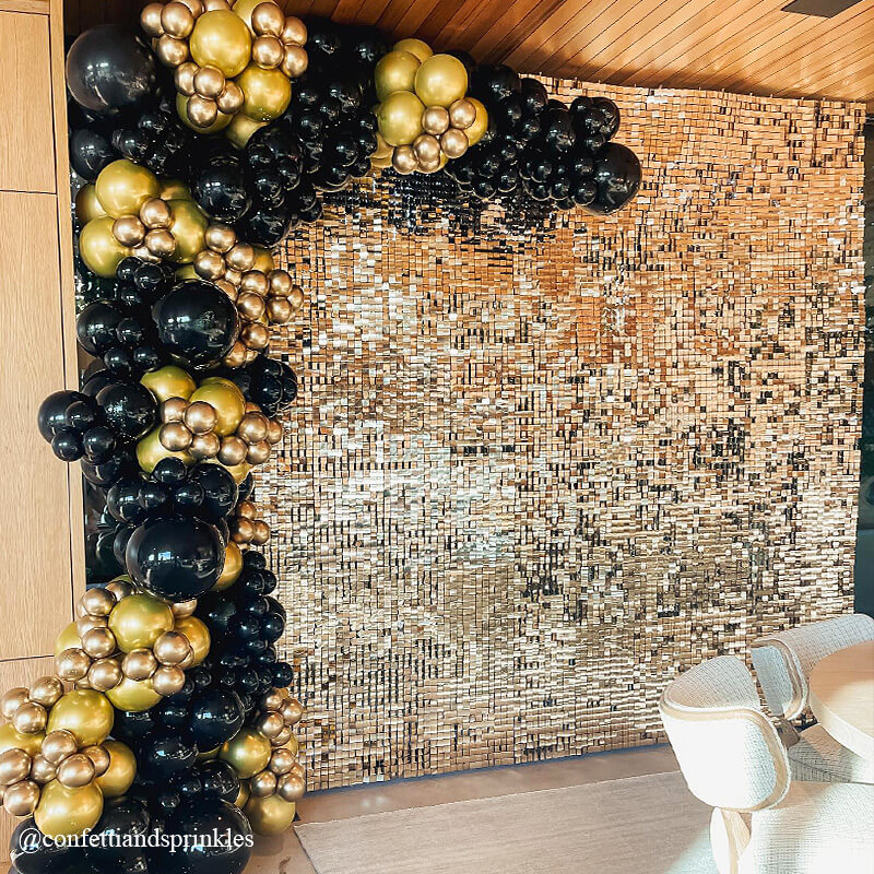 Light Gold Shimmer Wall Panels – Easy Setup Wedding/Event/Theme Party Decorations-ubackdrop