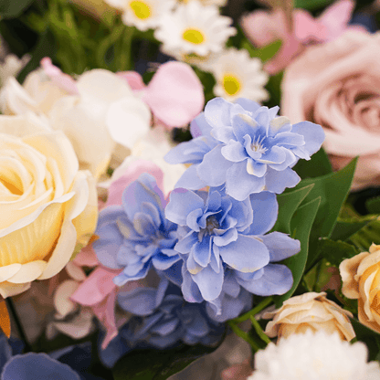 Luxury Pink & Blue Artificial Flower Runner for Wedding Decor-ubackdrop