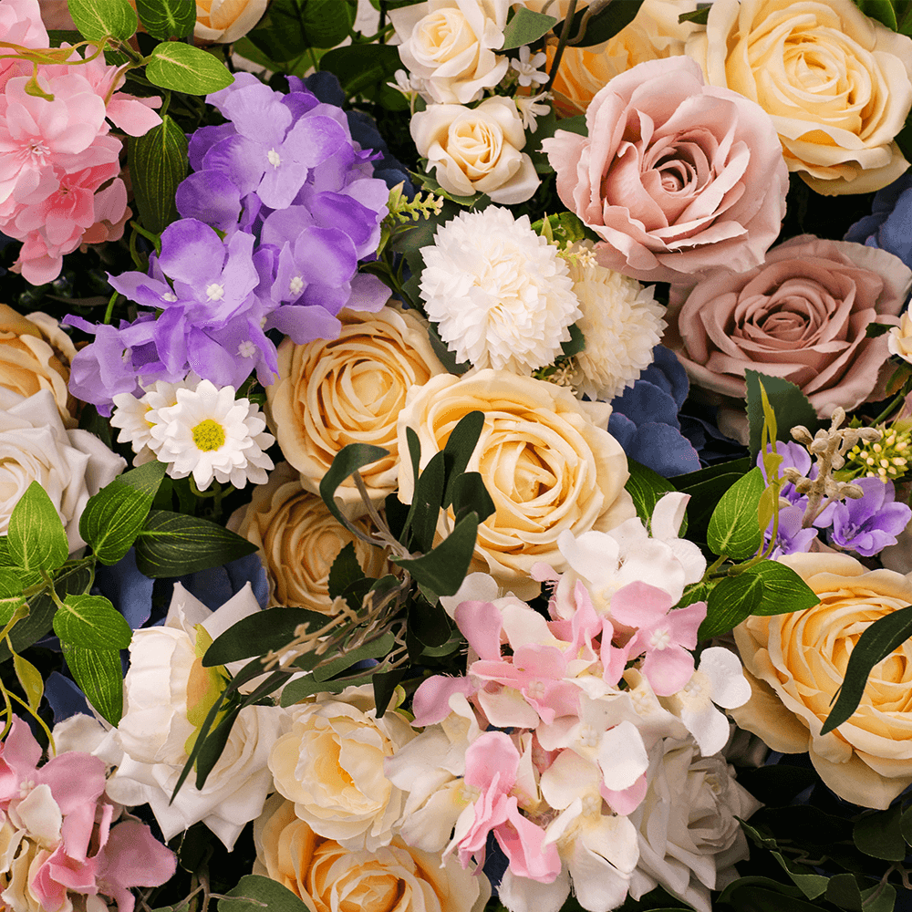 8ft Romantic Atmosphere Heart Shaped Rose Flower Wall Wedding Decoration-ubackdrop