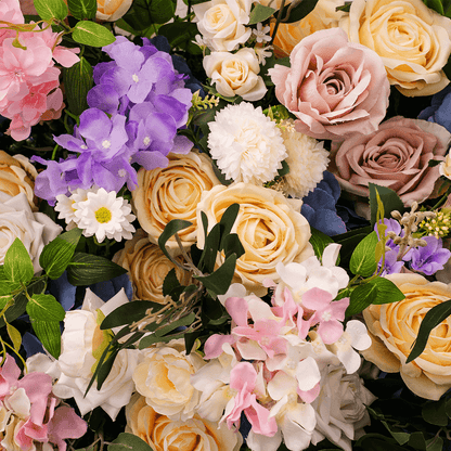 8ft Romantic Atmosphere Heart Shaped Rose Flower Wall Wedding Decoration-ubackdrop