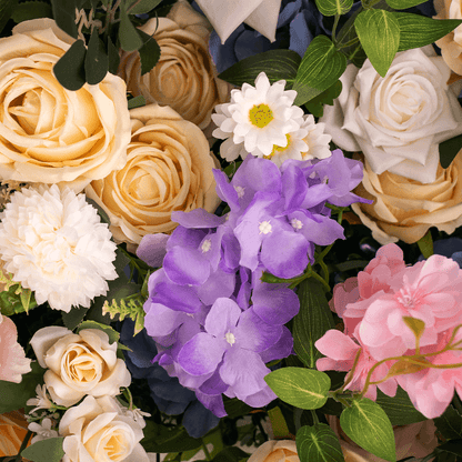 8ft Romantic Atmosphere Heart Shaped Rose Flower Wall Wedding Decoration-ubackdrop