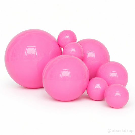 Pink Big Matte Inflatable Balls – Reusable Party & Event Decor-ubackdrop