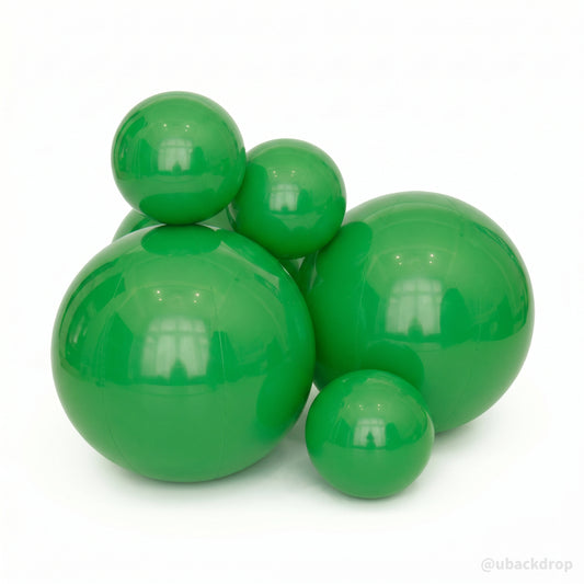 Green Big Matte Inflatable Balls – Reusable Party & Event Decor-ubackdrop
