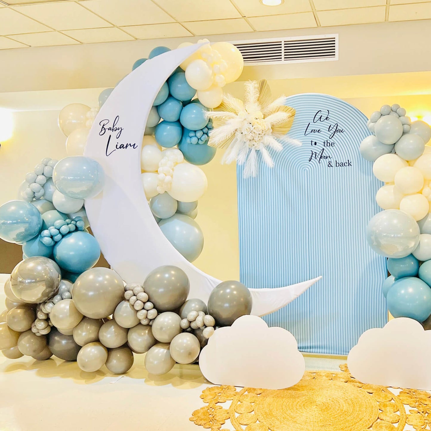 6.5ft Portable Crescent Moon Shape Stand for Baby Showers & Birthday & Wedding Events-ubackdrop