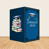 Congrats Grad 2026 Graduation Backdrop Cover for Book Frame Stand