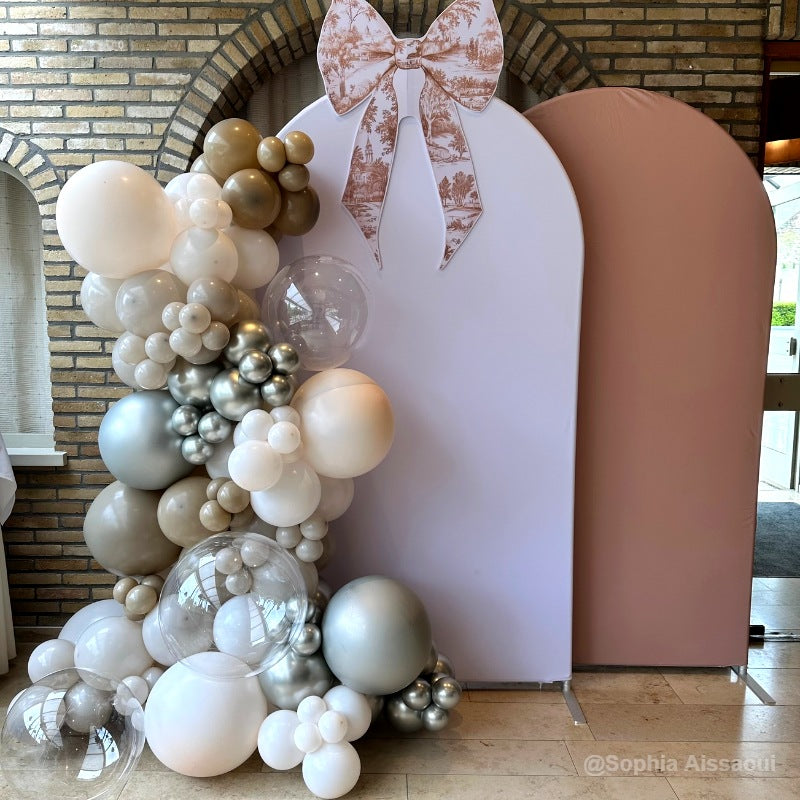 4x7ft Chiara Arched Backdrop Frame Custom Arched Wall Backdrop Cover for Party Decoration-ubackdrop
