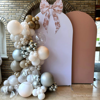 4x7ft Chiara Arched Backdrop Frame Custom Arched Wall Backdrop Cover for Party Decoration-ubackdrop