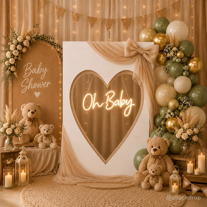 4x7ft Cutout Heart Frame for Wedding Party Decor Backdrop Stand-ubackdrop