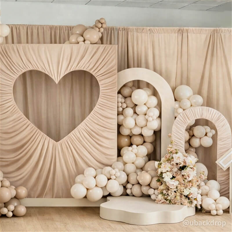 6x6.8ft Cutout Heart Frame for Wedding Party Decor Backdrop Stand-ubackdrop
