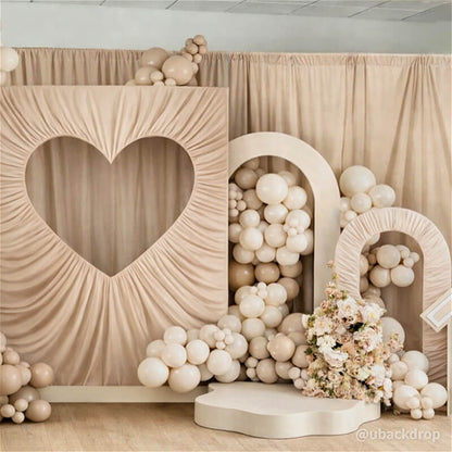 6x6.8ft Cutout Heart Frame for Wedding Party Decor Backdrop Stand-ubackdrop