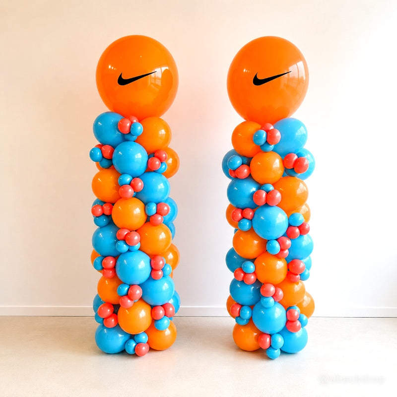 9.8ft Adjustable Balloon Column Stands Pair for Events-ubackdrop