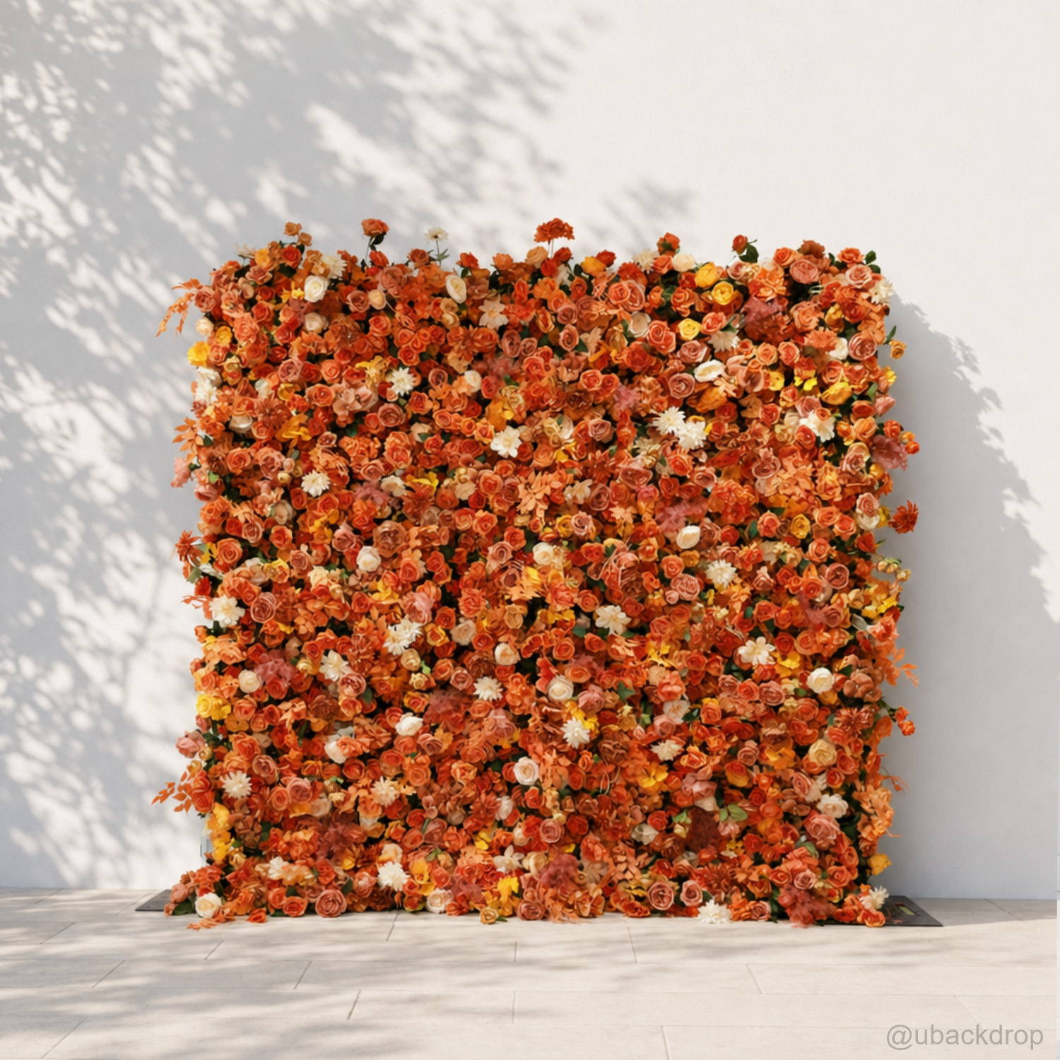orange-rose-flower-wall-backdrop-for-wedding-party-event