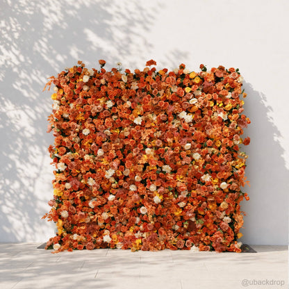 orange-rose-flower-wall-backdrop-for-wedding-party-event