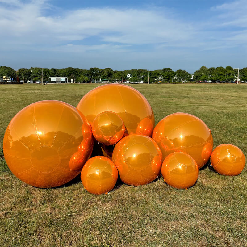 Inflatable Oranges Orange Inflatable Mirror Ball Reusable Big Bubble Balloon – ubackdrop