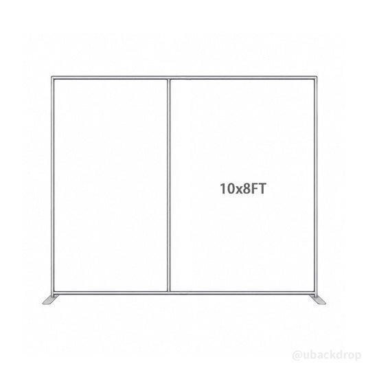 10x8ft Double-Sided Square Backdrop Stand with Cover for Events-ubackdrop