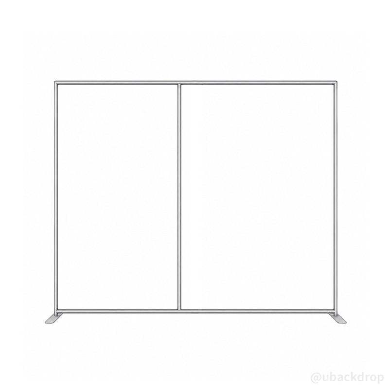 10x8ft Double-Sided Square Backdrop Stand with Cover for Events-ubackdrop