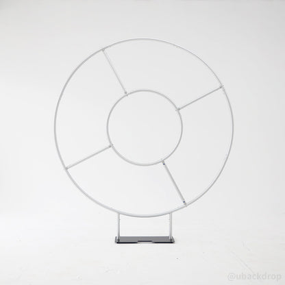 6.5ft Luxury Double Round Concentric Circle Backdrop Stand for Events-ubackdrop