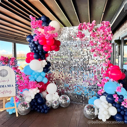Silver Shimmer Wall Panels – Easy Setup Wedding/Event/Theme Party Decorations-ubackdrop