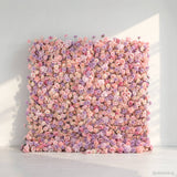 Pink and Purple Roses Fabric Flower Wall for Birthday Party