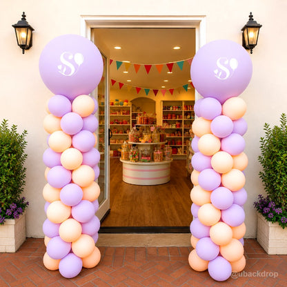 9.8ft Adjustable Balloon Column Stands Pair for Events-ubackdrop